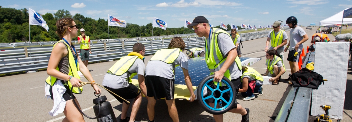 Solar Vehicle Team on race day