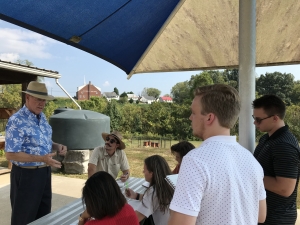 Students meeting with David Horn, Chief Volunteer Officer at Unity Park and Community Gardens