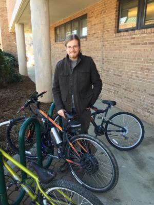 Ryan Gillespie with his e-bike