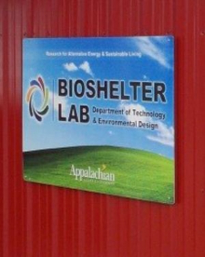 bioshelter lab sign