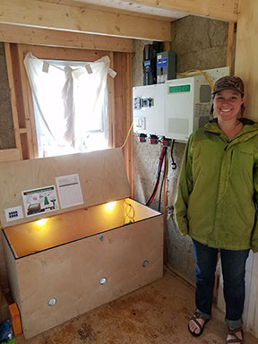 Photovoltaics 2 Class Spring 2019 applied their knowledge by designing and installing an off-grid solar electric system for a real world client, Sarah Kellogg.