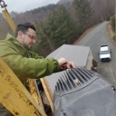 Chris Stevens, Technology Grad Student Repairing Turbine